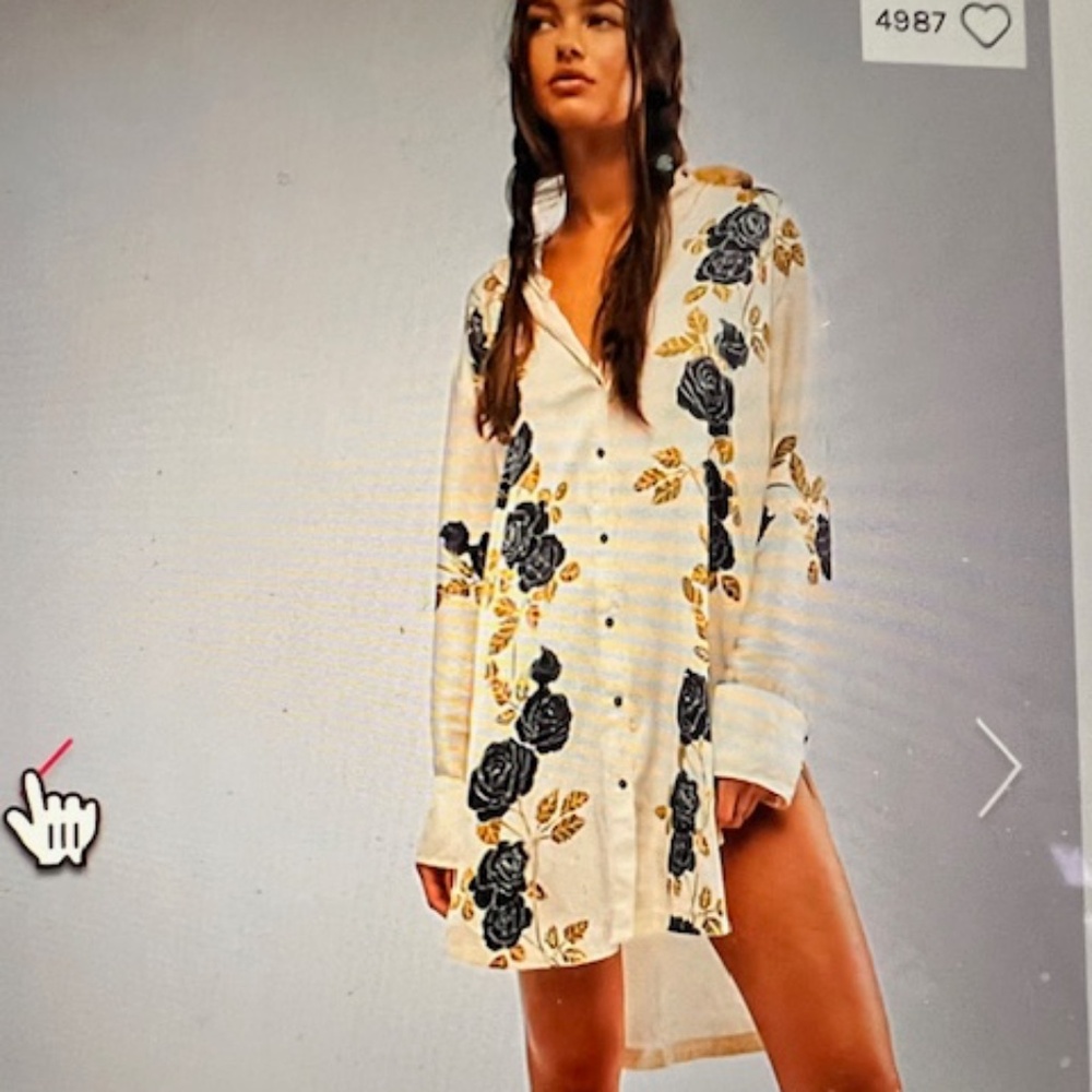 Free People Off The Vine Button Down S NWOT